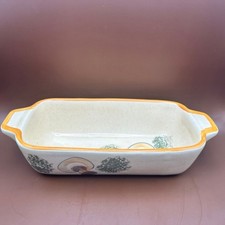 VTG 1971 Los Angeles Potteries Harvest Mushroom Loaf Pan Ovenware #603