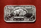 1 Gram Solid Silver Double Image Buffalo Bullion Bar! 999 Pure Silver!