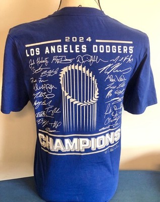 LA Dodgers 2024 World Series Champions MLB W/Signed Signatures Size Small -VGC-