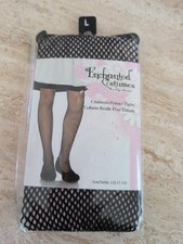 Black Fishnet Tights For Children Size Large 7-10 , 4067, New