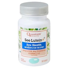 Quantum Health See Lutein+, Lutein and Zeaxanthin Eye Supplement, with Eye C and