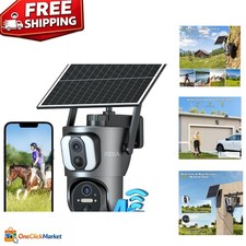 14400mAh Solar-Powered 4G Security Camera - HD Dual Lens for Remote Surveillance