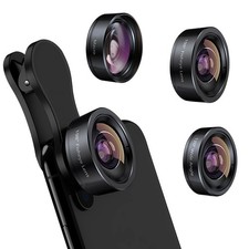 "3in1 Phone Camera Lens Kit - Fisheye, Wide Angle, 20x Macro for iPhone/Samsung"