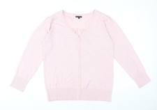 Maglione cardigan donna rosa Lana taglia UK L