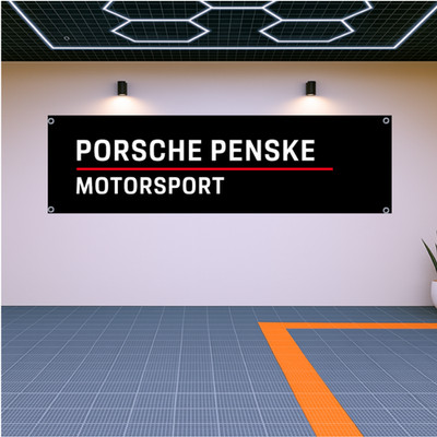 Porsche Penske Motorsport  Flag Banner   71×24'' Racing, Garage, Car Fan Gift