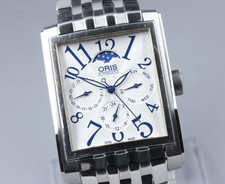 Exc 5 ORIS Rectangular Complication 7658 Moon Phase 33mm Automatic Men's Watch