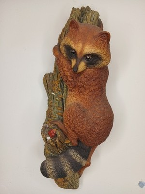 Vintage Bossons England Chalkware Wandrelief Waschbär