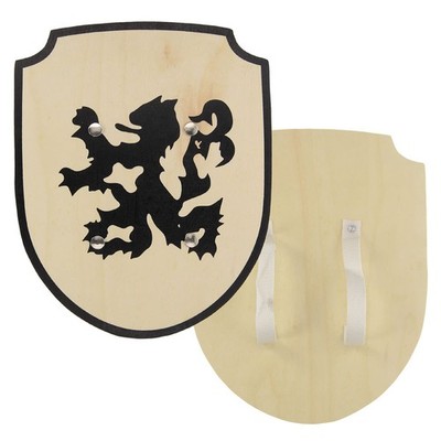 overige-accessoires - Houten Schild Leeuw met Stoffen Handvat (1 TOYS) (CD)