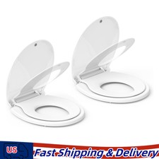 2 Pack Toilet Seat With Toddler Seat Built In, White