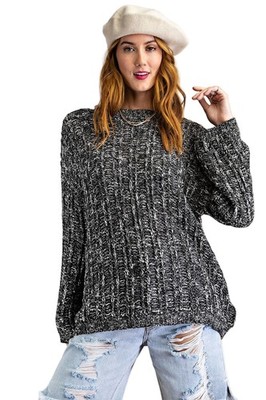 Textured Knitted Sweater