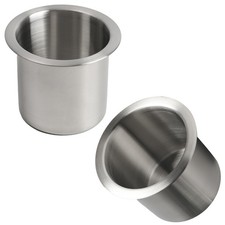2x Cup Drink Holders Stainless Steel Mount For Marine Car Truck Boat Universal