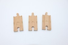 Wooden Thomas Train Compatible Short Straight Tracks 3 inch 3 Pack