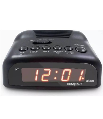Constant Nachttisch/Büro LED Wecker - Schwarz Geschenk