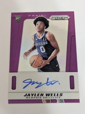 #ad 2024 25 PRIZM DECA Jaylen Wells Purple Prizm AUTO RC 75 #PDS WEL Grizzlies $26.99