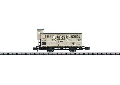 Minitrix N 15954 Clubwagen 2014 Bierwagen ''Eberl-Bräu'' Bayern NEU OVP