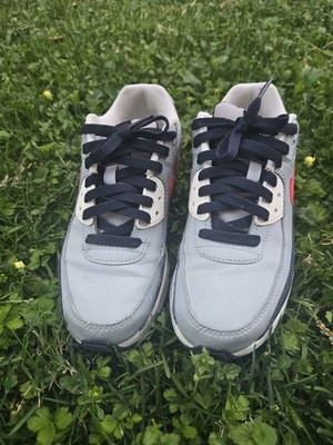 YOUTH NIKE AIR MAX 90 LTR CD6864 021 LIGHT SMOKE BRIGHT CRIMSON US YOUTH SIZE 6