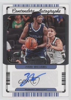 2022-23 Panini Contenders 189/199 Ziaire Williams #CA-ZWL Auto 11n4