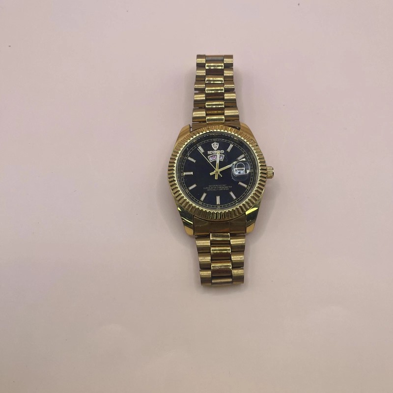 BINBOND Analog Quartz Watch~Gold Case and Band ~ All NEW in retail gift box