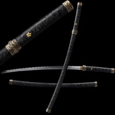  Black Handmade Full Tang Japanese Samurai Katana Sword Sharp Carbon Steel