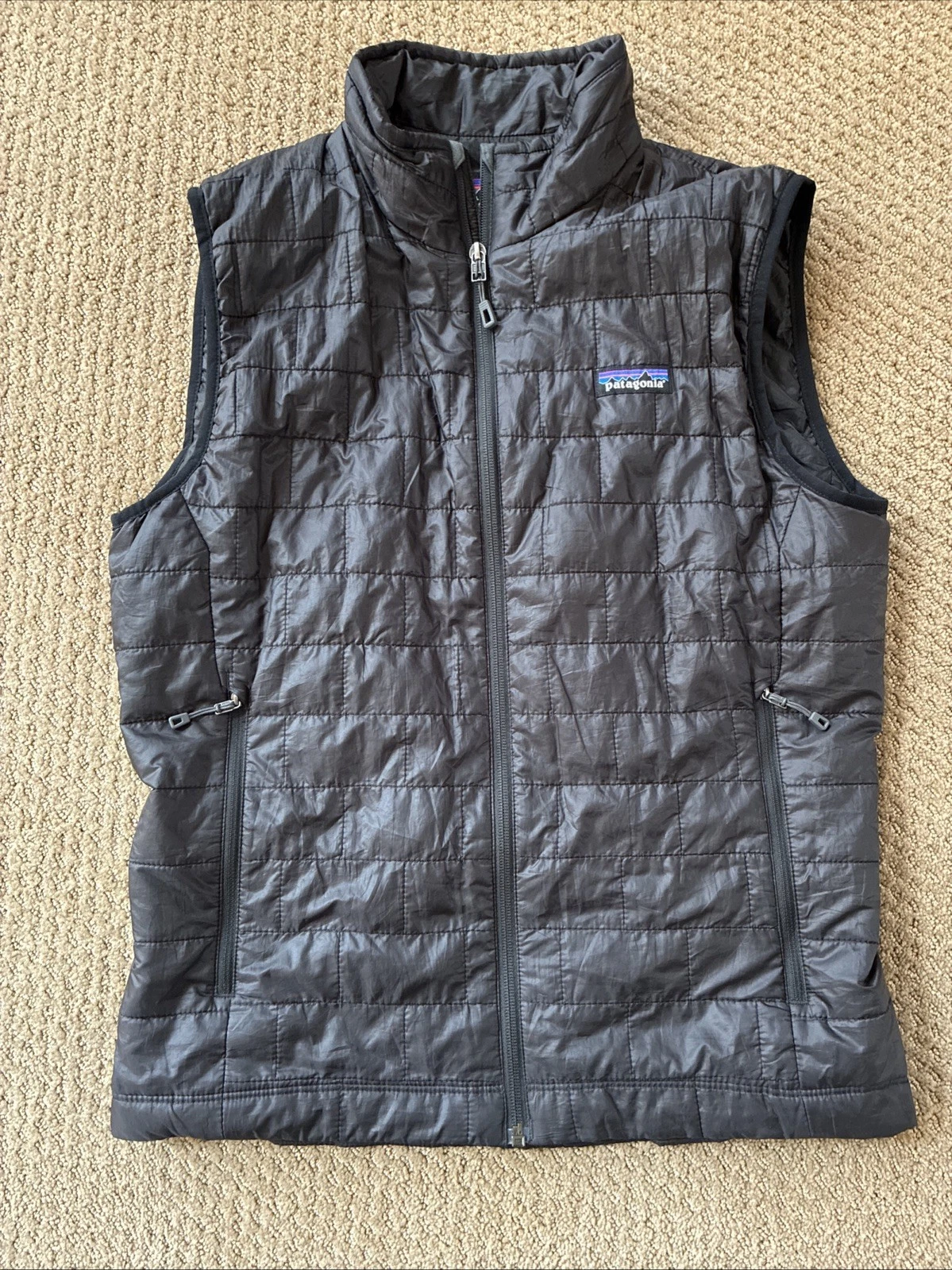 Patagonia Nano Puff Vest Men’s Small Black P.U.R.E. PrimaLoft Insulated Puffer
