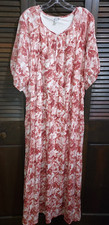 Nine West Dress NWOT Lined Short Sleeve Salmon White Floral Long Size 3X