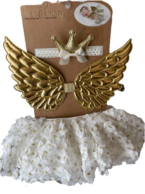 Elly & Emmy 3 Piece Angel Tutu Set Size 0-12M