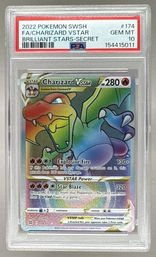 5011 Charizard VSTAR 2022 Pokemon Sword & Shield Brilliant Stars #174 PSA 10