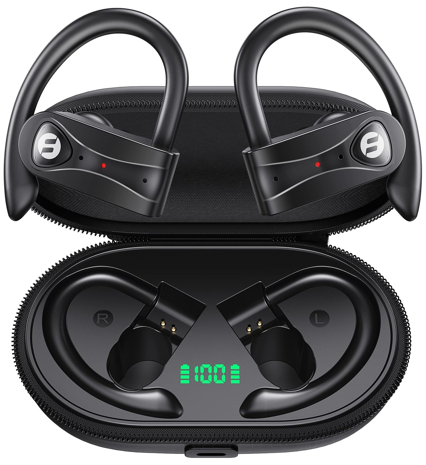 Wireless Earbuds with 4 Mics Clear Calls Bluetooth 5.0 & Charging Case