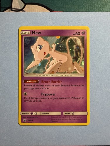 Pokémon TCG: Mew SM215 Holo Sun & Moon 2019 SM Promos NEARMINT