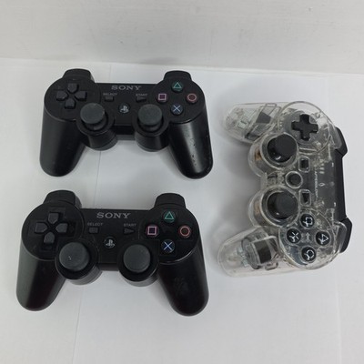 Lot of 2 Genuine OEM Playstation 3 PS3 Controllers + 1 Generic, For Parts/Repair