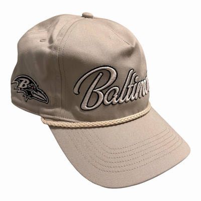 '47 NFL Baltimore Ravens SnapBack Hat Cap Beige Football 90s y2k rope style 