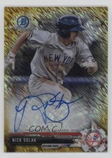 2017 Bowman Chrome Prospect Gold Shimmer Refractor 50/50 Nick Solak Auto d7k