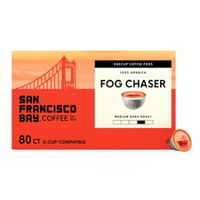 San Francisco Bay Fog Chaser Coffee Pods Medium Dark Roast Arabica 36/80Ct K Cup