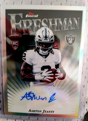 ASHTON JEANTY 2025 TOPPS FINEST FRESHMAN REFRACTOR ROOKIE AUTO