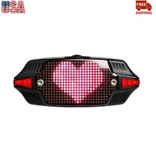 USB Rechargeable Smart Bike Tail Light Bluetooth Bicycle Rear Turn Signal Light