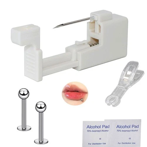 AM RONG MAGIC Self Lip Piercing Gun Kit, Professional Body Piercing Tool for ... - product listing photo