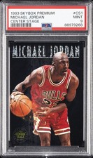 1993 SKYBOX PREM CENTER STAGE #CS1 MICHAEL JORDAN PSA 9