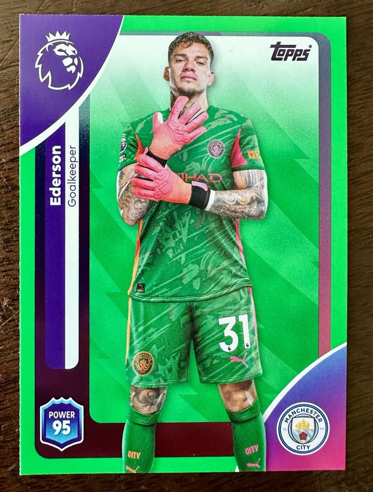 2025-26 Topps Premier League Ederson, Ederson #182 Green