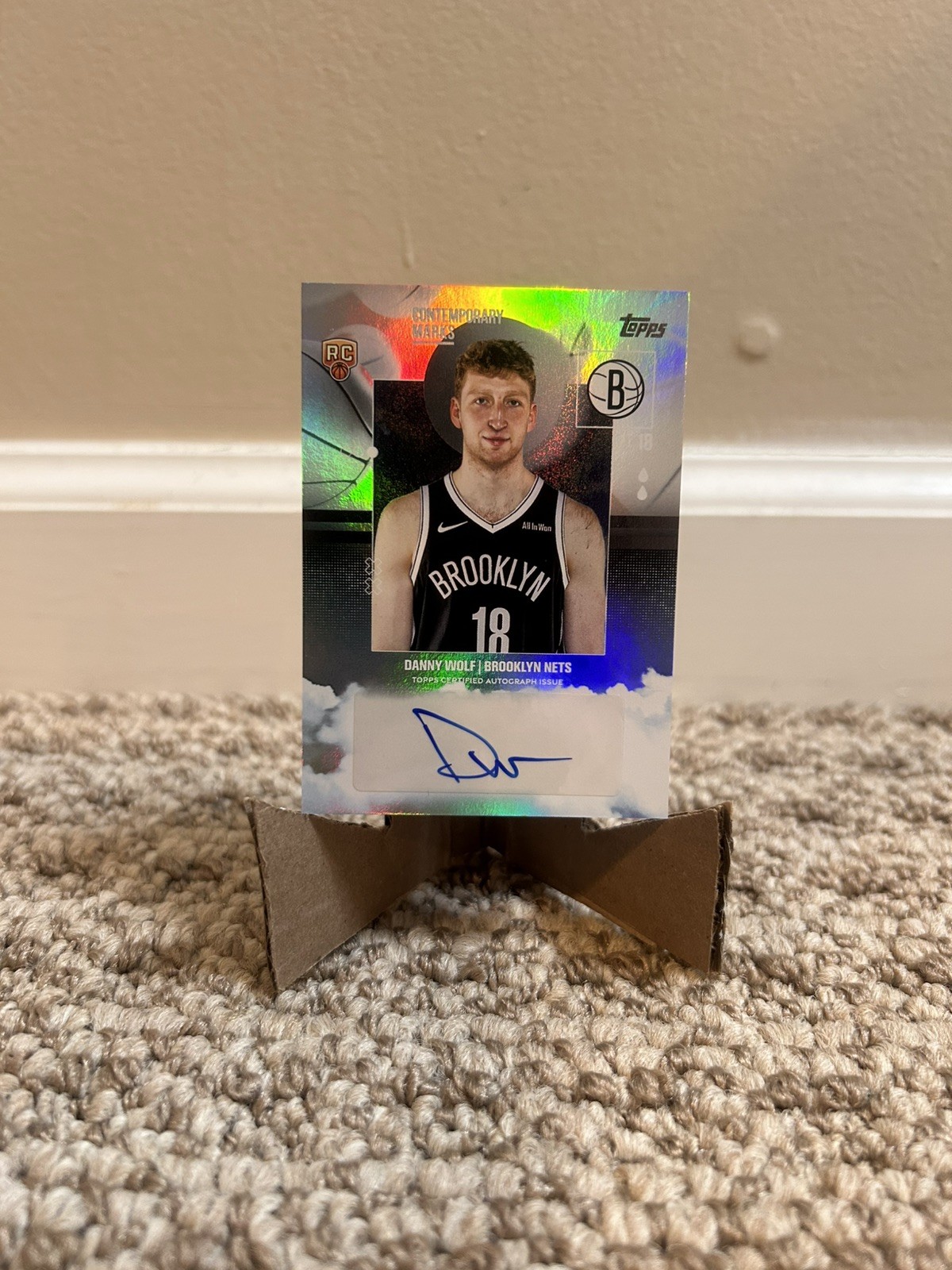 2025-26 TOPPS DANNY WOLF RC AUTO RAINBOW FOIL CONTEMPORARY MARKS #CMDW NETS