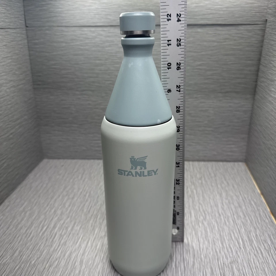 Stanley IceFlow 34 oz stainless steel slim water bottle leakproof straw cap blue - Image 2 of 4