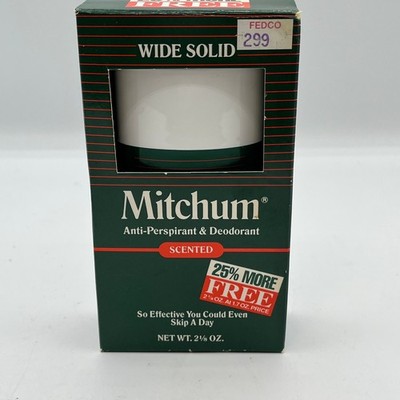 Vtg. Mitchum Scented Wide Solid Anti-Perspirant Deodorant 2.125oz New Old Stock