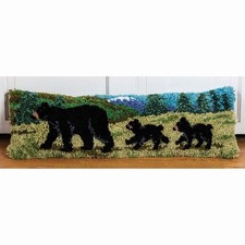 Herrschners Black Bear Draft Dodger Latch Hook Kit