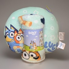 BLUEY Travel Pillow And Matching Blanket Youth Size NWT