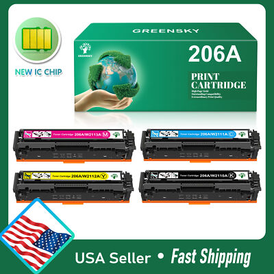 WITH CHIP W2110A For HP 206A Toner Black Color LaserJet Pro M283fdw M283cdw M282