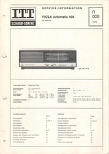 ITT GRAETZ - VIOLA automatic 103 - Service Manual Schaltplan - B6494