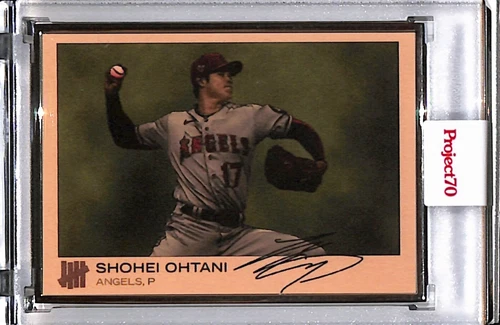 2021 TOPPS PROJECT 70 #621 SHOHEI OHTANI BY UNDEFEATED P70 AP SILVER FRAME 02/51