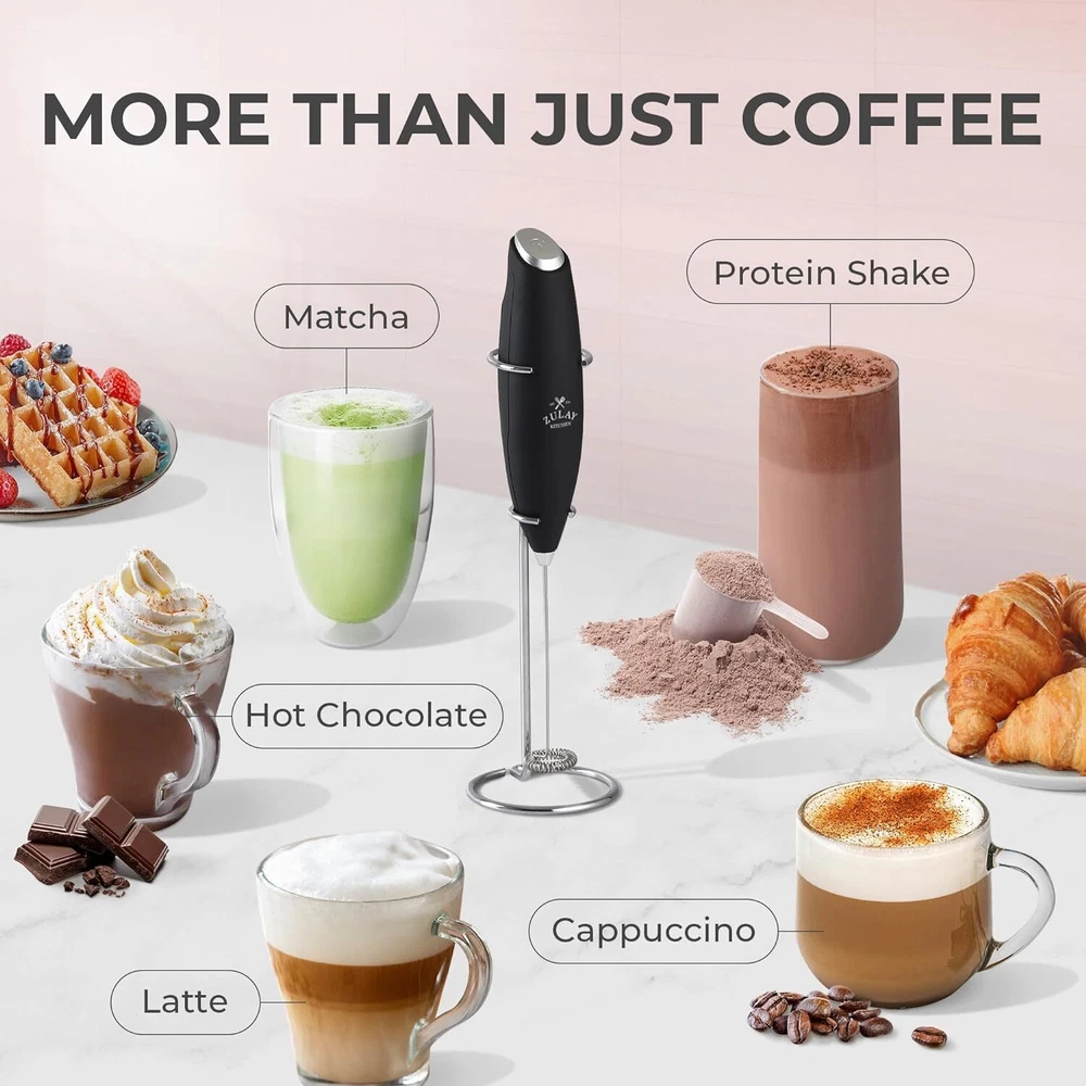 Milk Frother Wand Fast Handheld Drink Mixer Electric Whisk Foam Maker Coffee