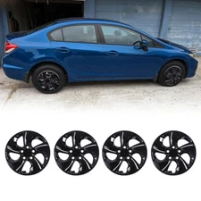 Set of 4 15" Bolt-On Wheel Covers Hubcaps Replacement for 2013-2015 Honda Civic