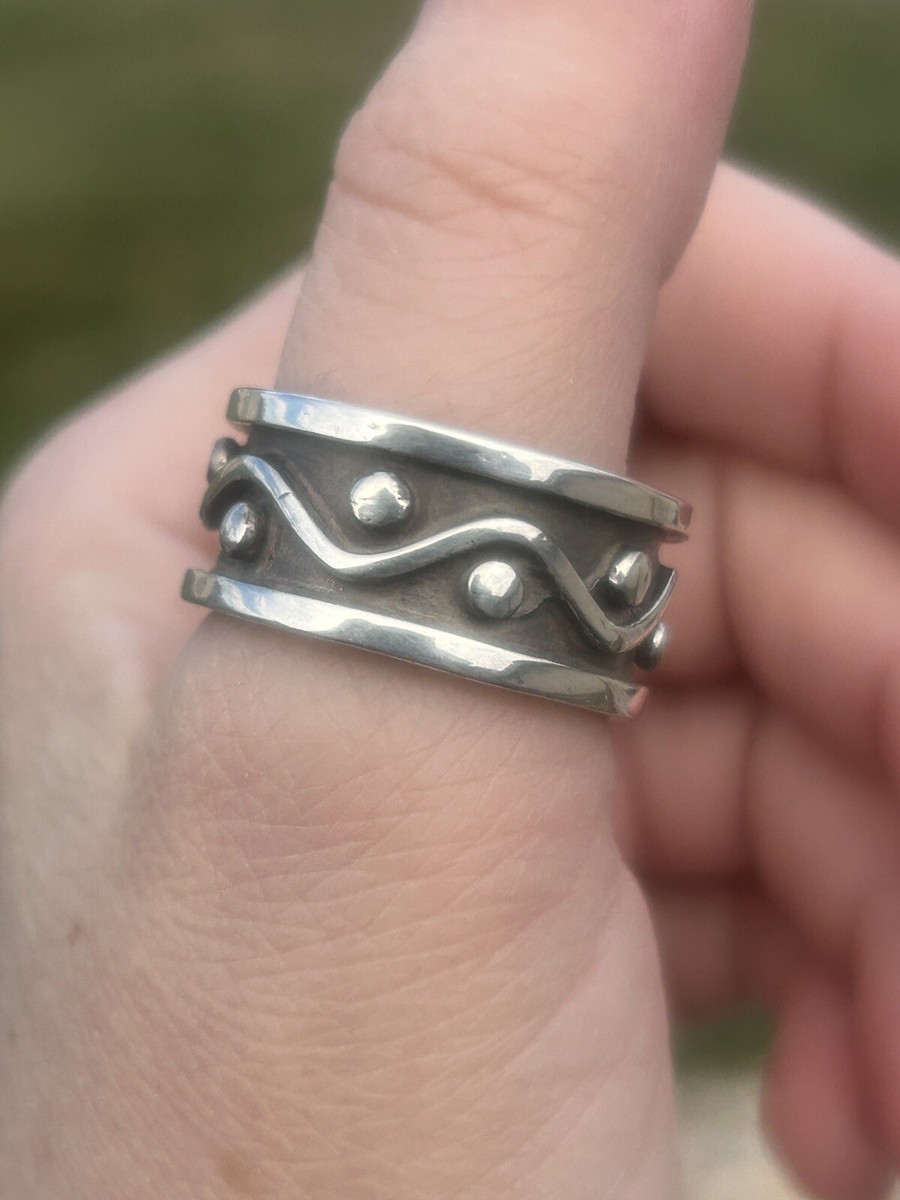 BEAUTIFUL TC-211 Mexico Sterling Silver 925 High Relief Dot BEAUTIFUL TC-211 Mexico Sterling Silver 925 High Relief Dot