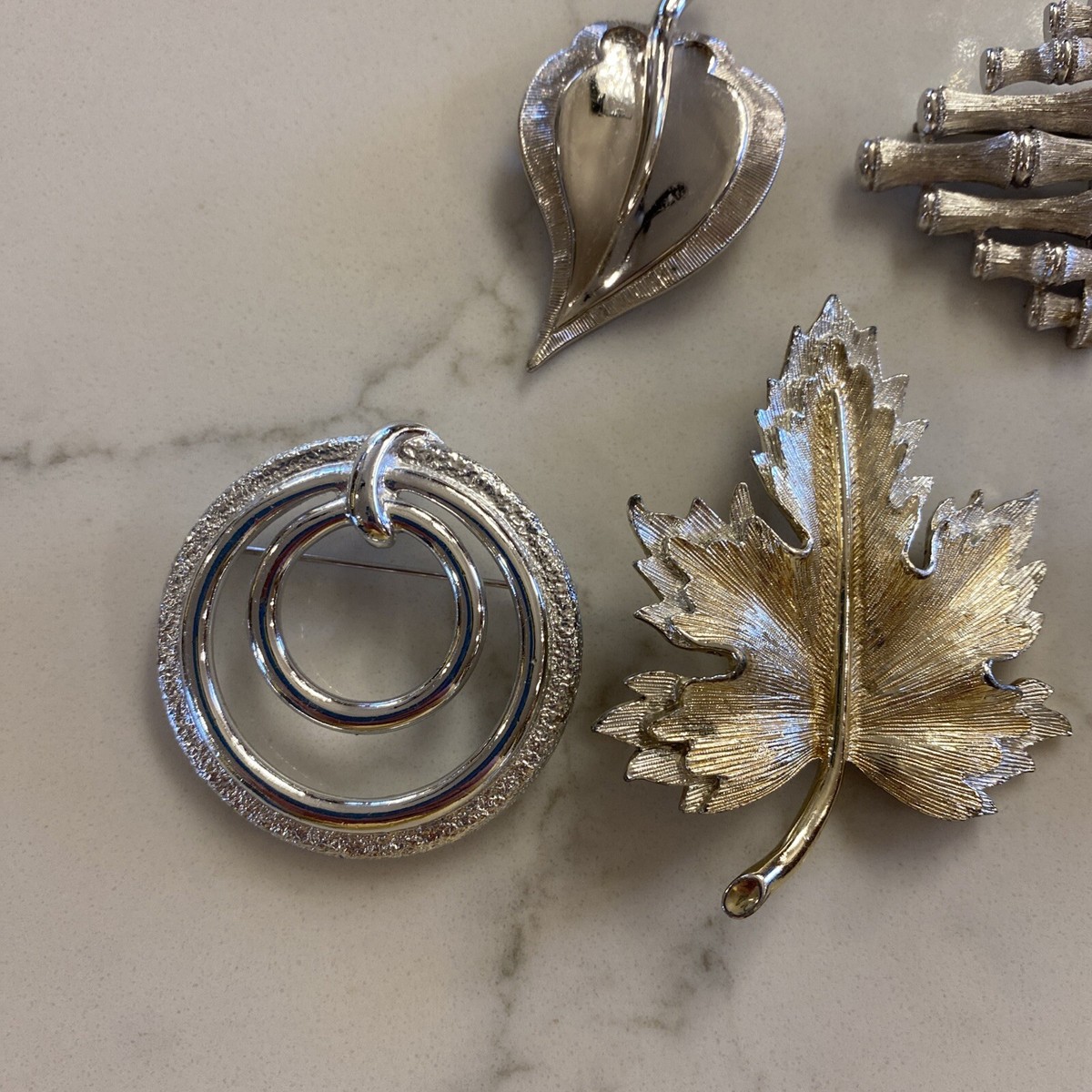 Vintage Brooch And Pin Bundle - Crown Trifari And Sarah Coventry Huge Vintage Sarah Coventry Silvertone Faux Pearl Pinwheel  main image 3
